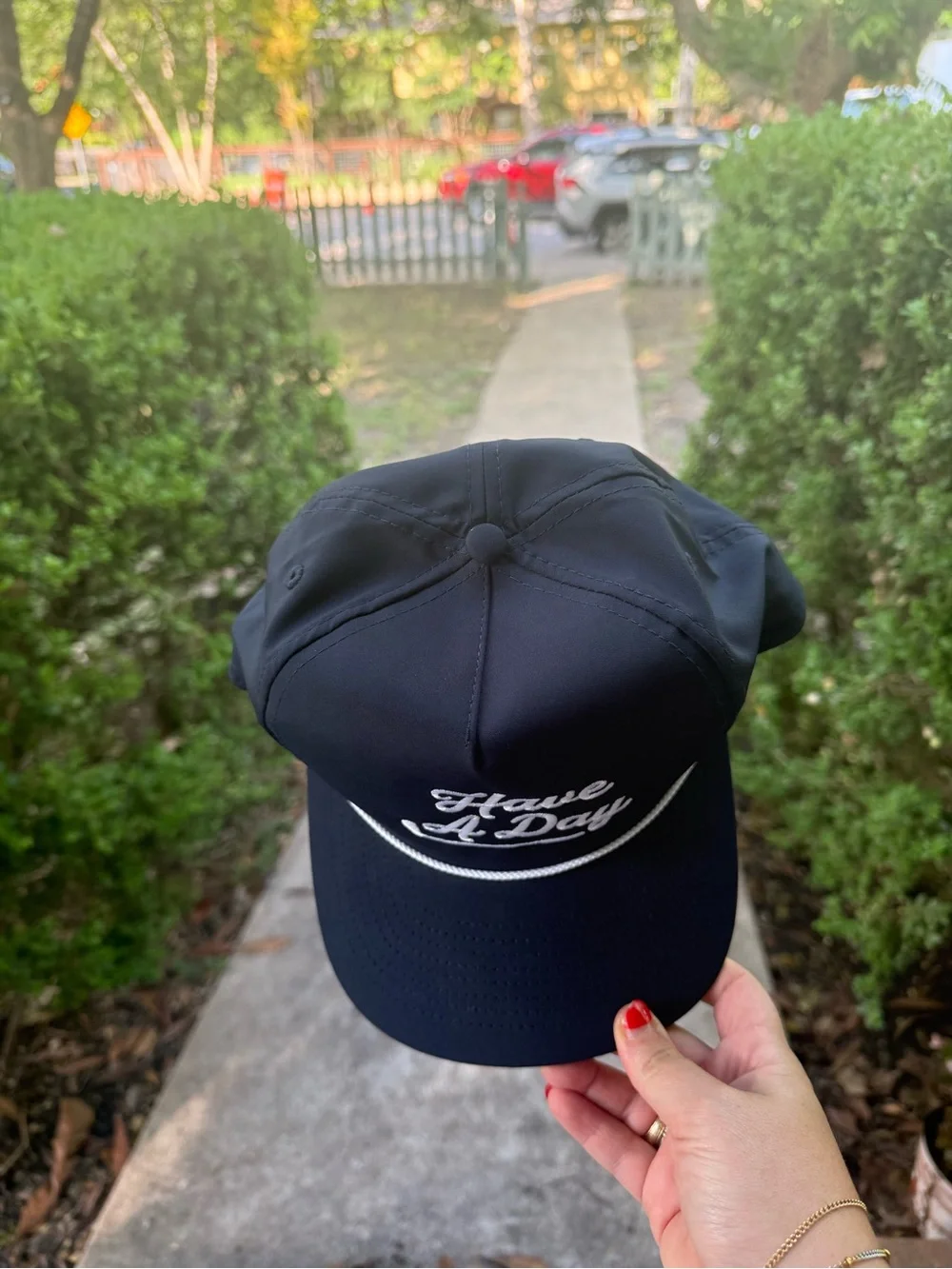 Have A Day Embroidered Navy Cap - Imperial Sports